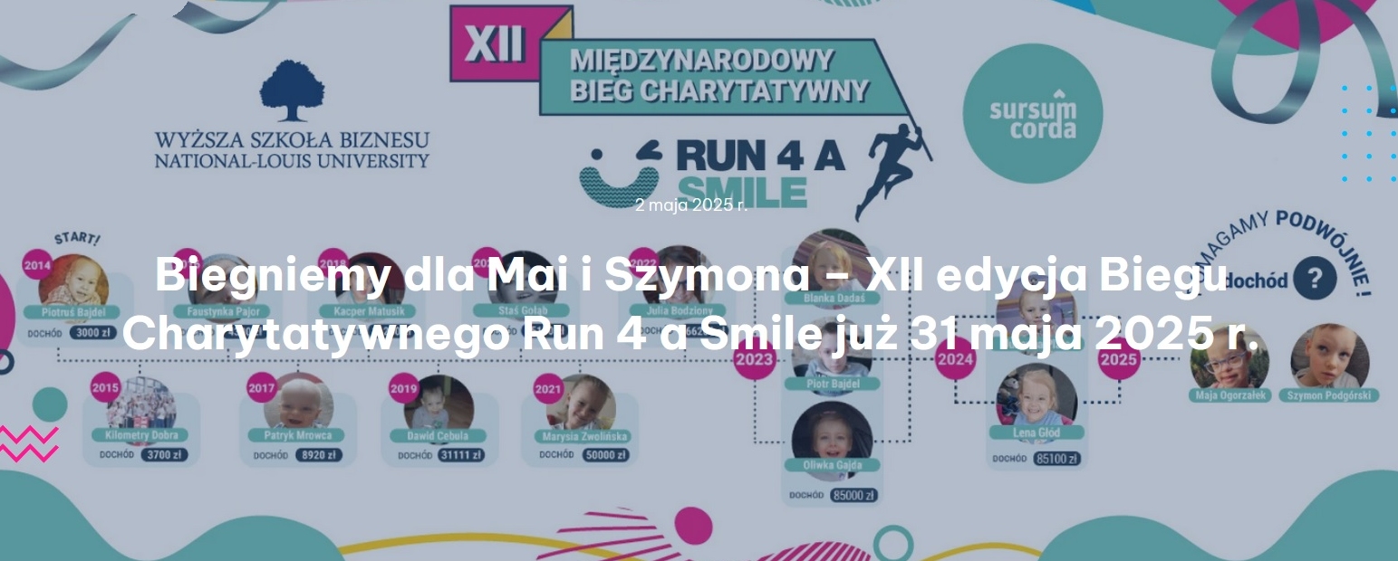XII edycji Biegu Charytatywnego Run 4 a Smile!