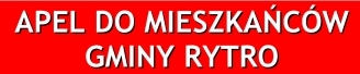 Apel do mieszkańców Gminy Rytro