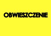 Zawiadomienie - Obwieszczenie