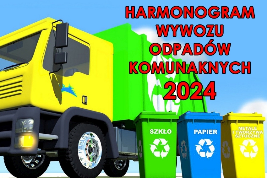 Harmonogram wywozu odpadów komunalnych z terenu Gminy Rytro w 2024. r.